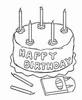 Coloring Birthday Cake Pages Kids Printable Popular sketch template