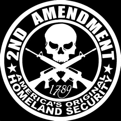 2nd Amendment Original Homeland Security Car Window Decal Sticker Us Seller