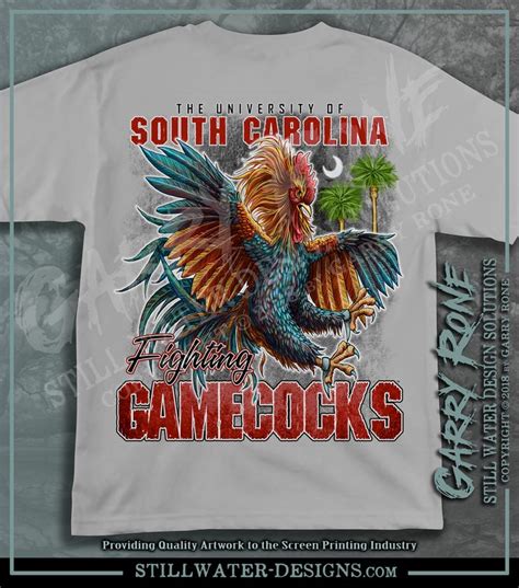 South Carolina Gamecock Rooster Custom Tshirt Design Screen Printing