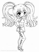 Chibi Pages Coloring Girls Printable Recommended sketch template