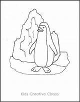 Penguin Coloring Printable Pages Pdf Kids Cute Preschool Quotes Ice Caps Click Getcolorings sketch template