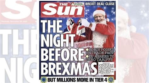 sun criticised  boris johnson brexit front cover