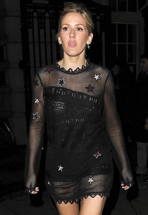 ellie goulding flashed her bum in a tiny see through black dress daily star