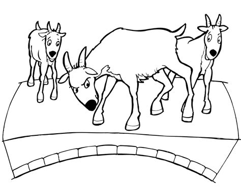 billy goats gruff coloring pages coloring home