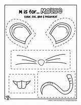 Mouse Activity Kids Letter Craft Worksheets Crafts Coloring Activities Preschool Printable Cut Paste Alphabet Color Woojr Choose Board Monster Woo sketch template