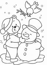 Coloring Winter Pages Kindergarten Getdrawings sketch template