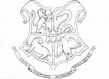 Hogwarts Crest Potter Harry Coloring Gryffindor Pages Drawing Outline Houses Ravenclaw Drawings Colouring Clipart Printable Color Castle Print House Getcolorings sketch template