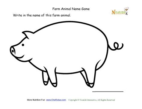 farm animal  game writing activity  young writers  pig