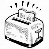 Toaster Sketch Drawing Vector Stock Retro Getdrawings Illustration Royalty sketch template