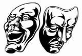 Masks Comedy Tragedy Drama Clip Theatre Drawing Mask Theater Clipart Face Illustration Graphics Graphic Clipground Clipartmag Choose Board Tradgedy Cliparts sketch template