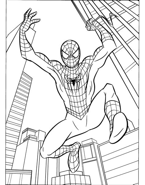 easy spiderman coloring pages  getdrawings