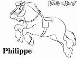 Disney Pages Coloring Horse Beast Beauty Cartoon Printable Getdrawings Getcolorings sketch template