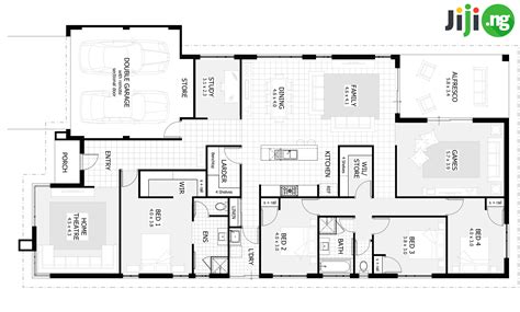 bedroom bungalow house plan  nigeria ideas  europedias