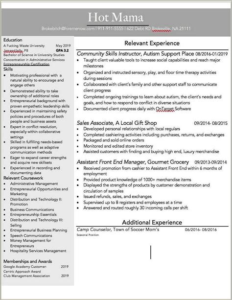 entry level manager resume sample resume  gallery