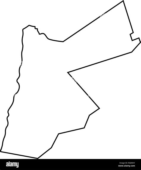 Mapa De Jordania Esquema Silueta De Jordania Mapa Ilustración