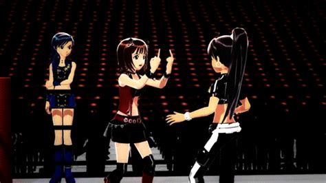 Safebooru 3d 3girls Amami Haruka Animated Animated  Fighting