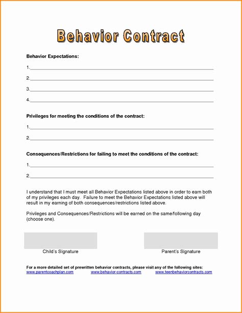 printable behavior contracts charts printable word searches