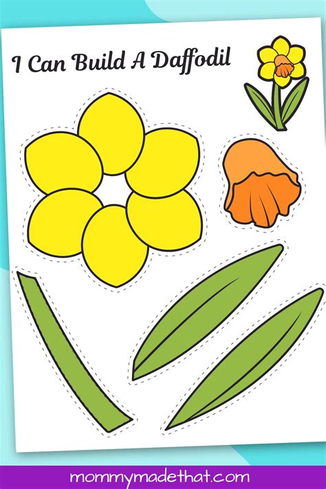 printable daffodil craft   template