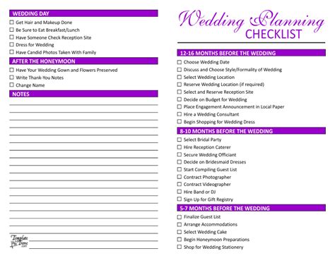 wedding planning checklist