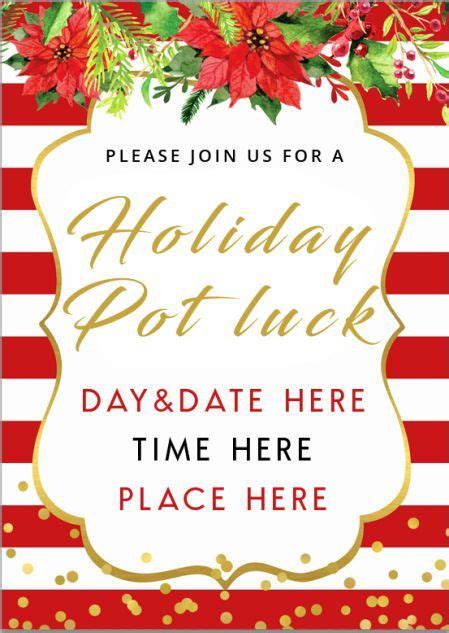 Potluck Invitation 35 Free Templates Amazing Ideas And Wordings You