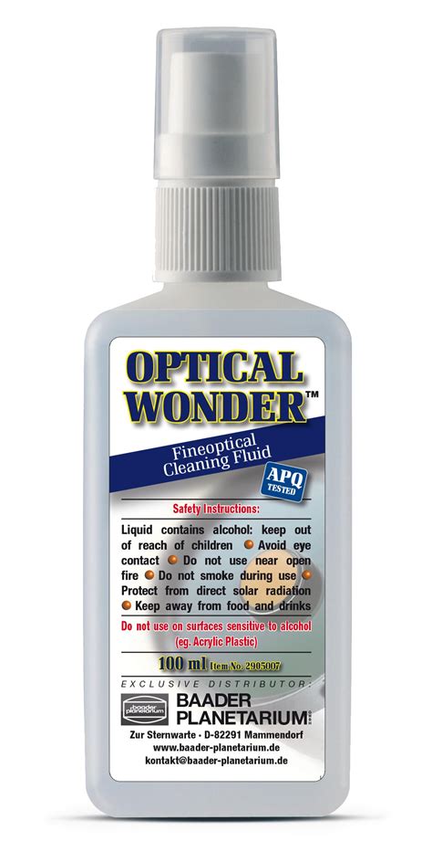 optical  cleaning fluid
