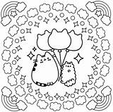 Pusheen Coloring Pages Unicorn Cat Choose Board sketch template