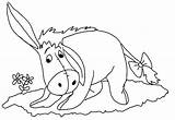 Coloring Eeyore Pages Donkeys Cute Kids Cartoon Disney Pooh Winnie Color sketch template
