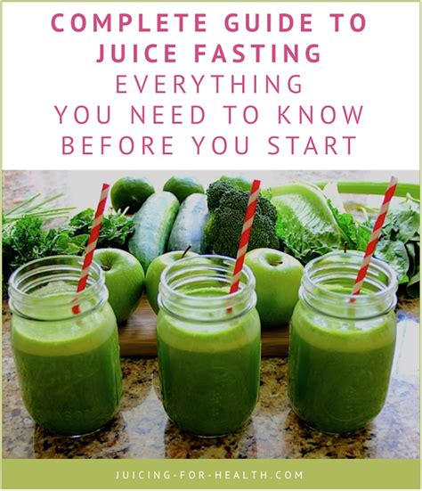 juice fasting  complete guide