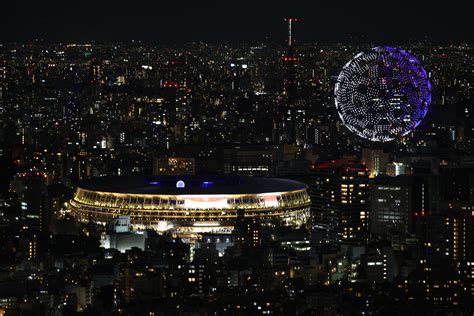 tokyo olympics opening ceremony included  light display   drones engadget