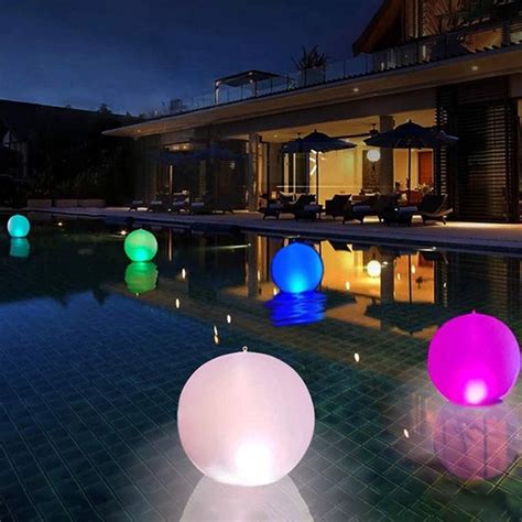 floating pool lights  packs  timer rgb color changing etsy