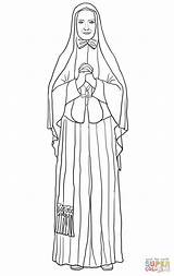Cabrini Xavier Frances Xaviera Franziska Assisi Francisca Supercoloring Heilige Kategorien sketch template