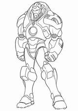 Man Iron Coloring Pages Printable Suit sketch template
