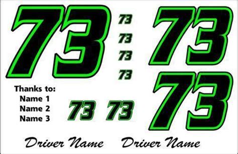 custom race car numbers ebay