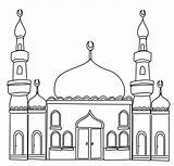 Mosque Drawing Kids Drawings Paintingvalley sketch template