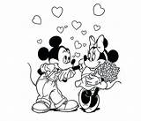 Minnie Kissing Mickey Coloring Mouse Pages Getcolorings Getdrawings sketch template