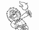 Coloring Fire Prehistory Pages Coloringcrew sketch template