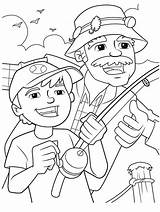Coloring Grandpa Fishing Pages Grandparents Crayola Print sketch template