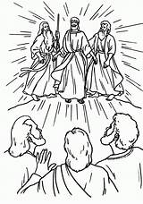 Coloring Transfiguration Jesus Clipart Popular Michael St Library sketch template