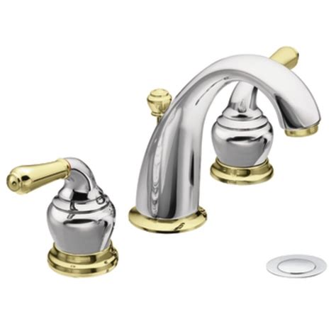 moen monticello chromepolished brass  handle widespread watersense bathroom sink faucet