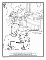 Coloring Pages Lds Conference Book Reading Prophet Heaven Good Color Choices Mormon Fathers Church Print General September Activity Family Families sketch template