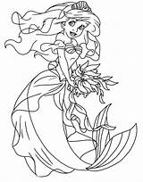 Arielle Coloriage Princess Disneyclips Mermade Meerjungfrau Princesses 1149 Fabius Prinzessin Justcolorr sketch template