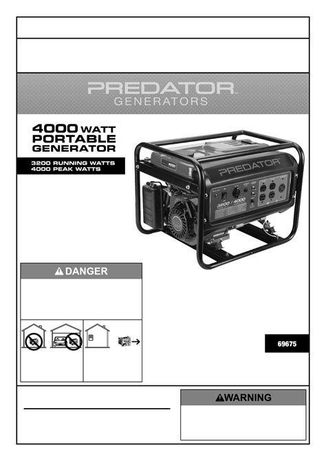 predator  generator manual