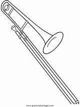 Trombone Trompete Ausmalen sketch template