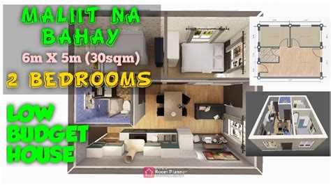 sqm super  budget  bedroom house maliit na bahay xm minimalist floor plan youtube