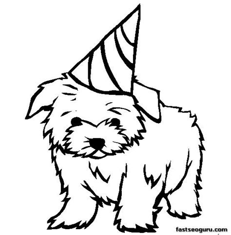 kids coloring pages dog maltese printable printable coloring pages