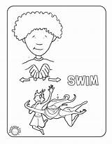 Coloring Asl Sign Language Pages Swim Kids Printable Worksheets Color Deaf American Noun Proper Colors Getcolorings Worksheet Colouring Worksheeto Words sketch template