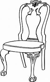 Coloring Chair Pages Domain Public Openclipart Getdrawings Printable Getcolorings Colorings sketch template