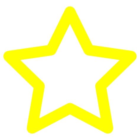yellow outline star icon  yellow star icons clipart