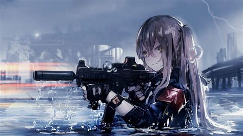 anime girls assault rifle gun wallpapers hd desktop  mobile backgrounds