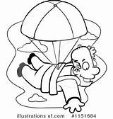 Skydiving Clipart Illustration Royalty Cory Thoman Rf sketch template